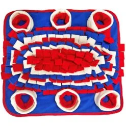 Piggy Poo And Crew Red White & Blue Farm Swine Snuffle Mat
