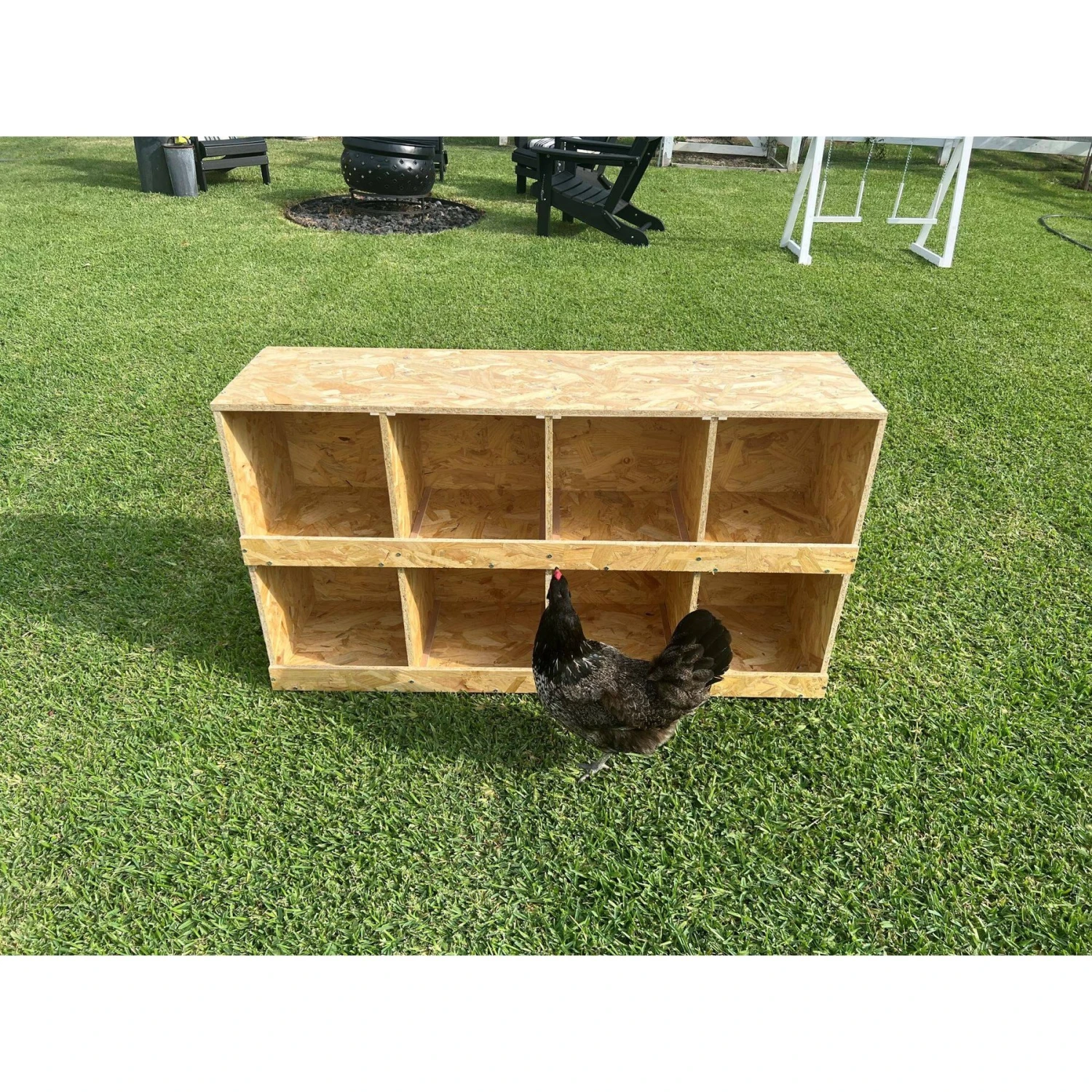 Zylina Best Rest 8 Bay Bird Nesting Box, 46x13-in 2 Zylina Best Rest 8 Bay Bird Nesting Box, 46x13-in - Image 2