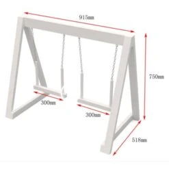 Zylina Play-N-Roost Bird Double Swing, 36x20-in -Meadow Farm 1020374 PT7. AC SS1800 V1700243813