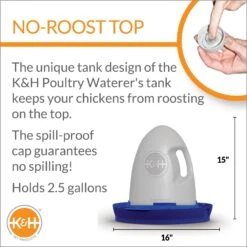 K&H Pet Products Unheated Poultry Waterer, 2.5-gallon -Meadow Farm 121209 PT1. AC SS1800 V1692994033