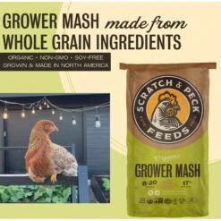 Scratch And Peck Feeds Naturally Free Organic 17% Protein Grower Chicken & Duck Feed -Meadow Farm 132764 PT2. AC SS1800 V1681143263