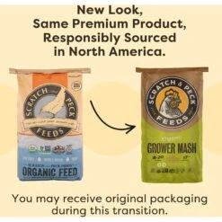 Scratch And Peck Feeds Naturally Free Organic 17% Protein Grower Chicken & Duck Feed -Meadow Farm 132764 PT3. AC SS1800 V1681155972