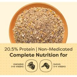 Scratch And Peck Feeds Naturally Free Organic Starter Chicken & Duck Feed -Meadow Farm 142843 PT4. AC SS1800 V1682614393