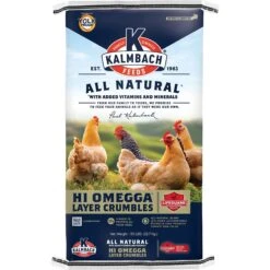 Kalmbach Feeds All Natural 17% Protein Hi Omegga Layer Crumbles Chicken Feed, 50-lb Bag