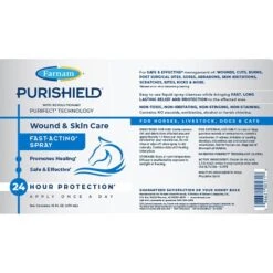 Farnam PuriShield Farm Animal & Horse Fast-Acting Wound & Skin Care Spray -Meadow Farm 165245 PT4. AC SS1800 V1678736076