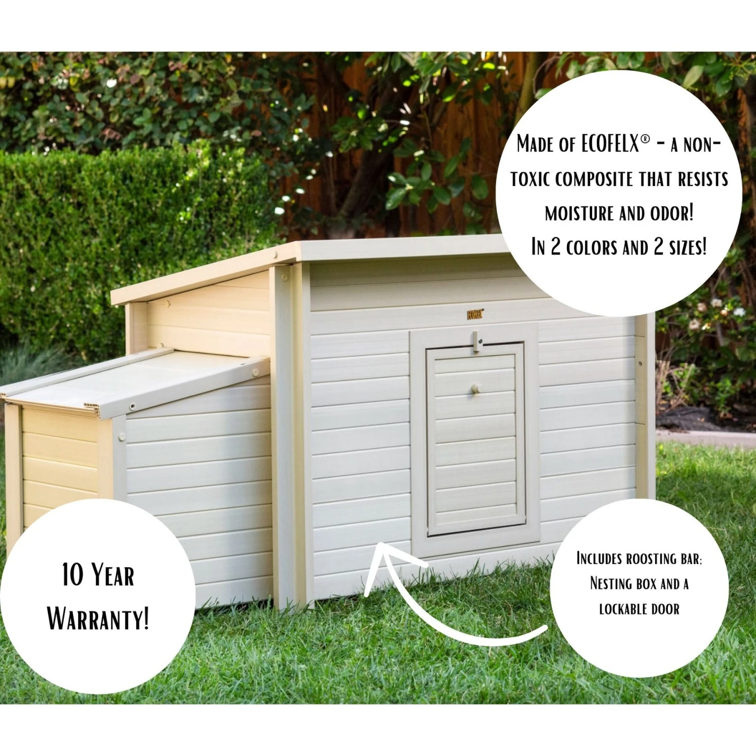 New Age Pet ECOFLEX Fontana Urban Farm Chicken Barn 7 New Age Pet ECOFLEX Fontana Urban Farm Chicken Barn - Image 7