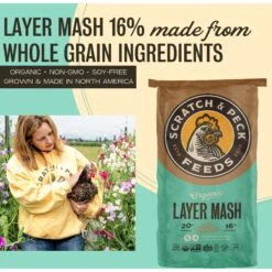 Scratch And Peck Feeds Naturally Free Organic Layer 16% Chicken & Duck Feed -Meadow Farm 188022 PT2. AC SS1800 V1681146181