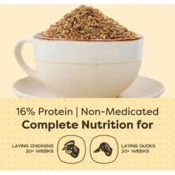 Scratch And Peck Feeds Naturally Free Organic Layer 16% Chicken & Duck Feed -Meadow Farm 188022 PT4. AC SS1800 V1681146189
