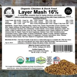Scratch And Peck Feeds Naturally Free Organic Layer 16% Chicken & Duck Feed -Meadow Farm 188022 PT7. AC SS1800 V1681146184