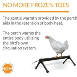 K&H Pet Products Thermo Chicken Perch, Black -Meadow Farm 199079 PT2. AC SS1800 V1627353980