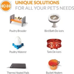 K&H Pet Products Thermo-Poultry Heated Chicken Brooder -Meadow Farm 199137 PT8. AC SS1800 V1692210172