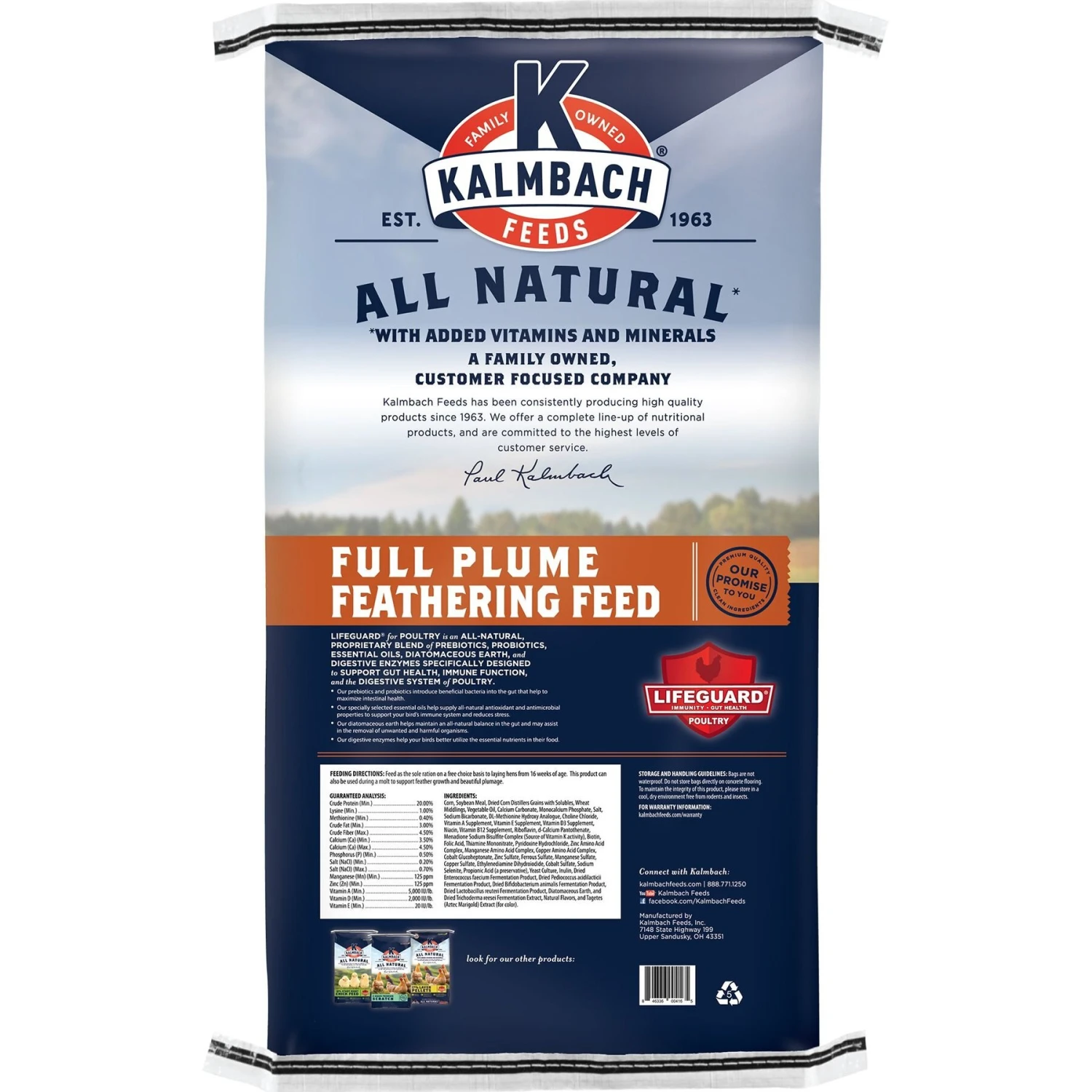 Kalmbach Feeds All Natural 20% Protein Full Plume Feathering Chicken Feed, 50-lb Bag 2 Kalmbach Feeds All Natural 20% Protein Full Plume Feathering Chicken Feed, 50-lb Bag - Image 2