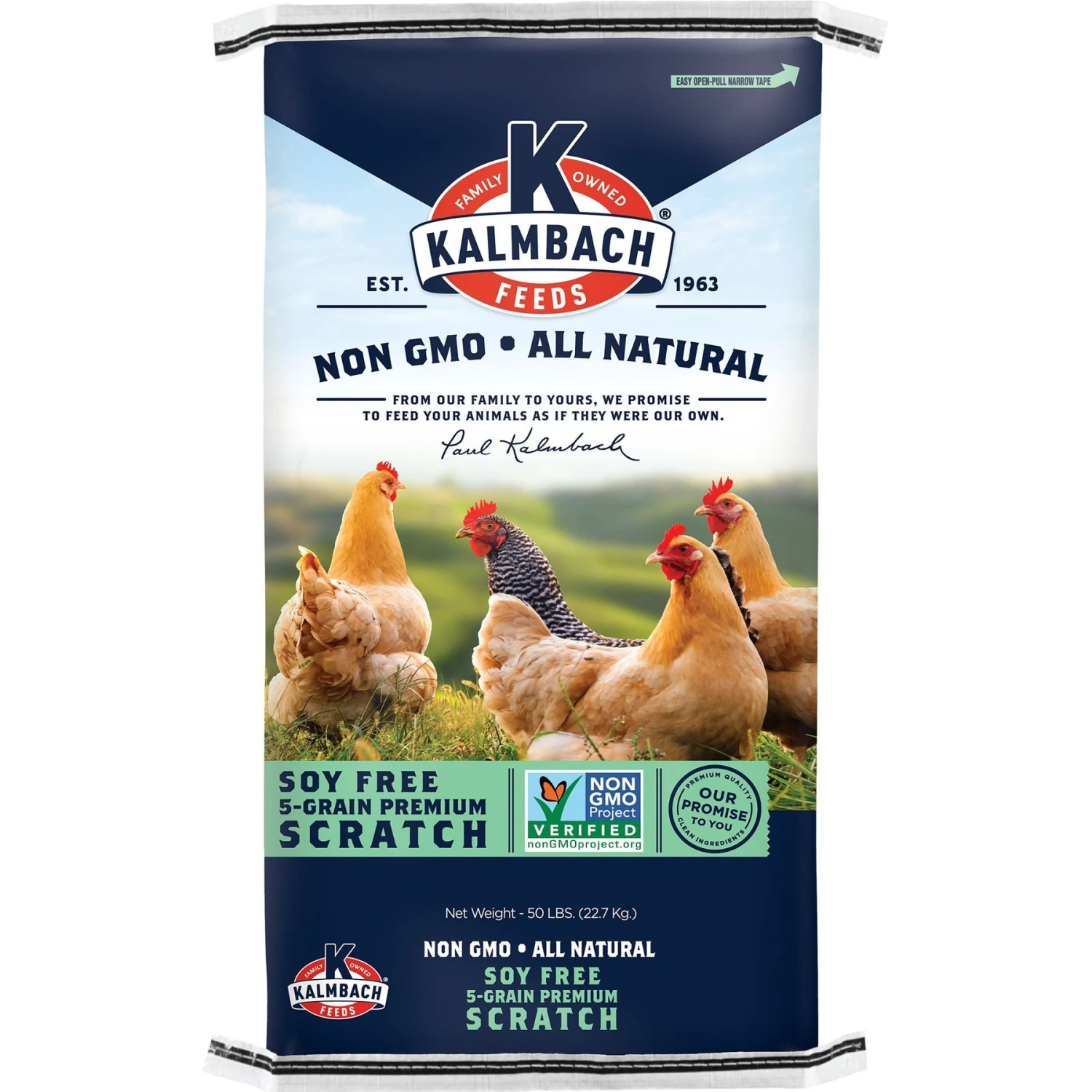 Kalmbach Feeds All Natural Non-GMO, Soy Free 5 Grain Premium Scratch Chicken Feed 1 Kalmbach Feeds All Natural Non-GMO, Soy Free 5 Grain Premium Scratch Chicken Feed