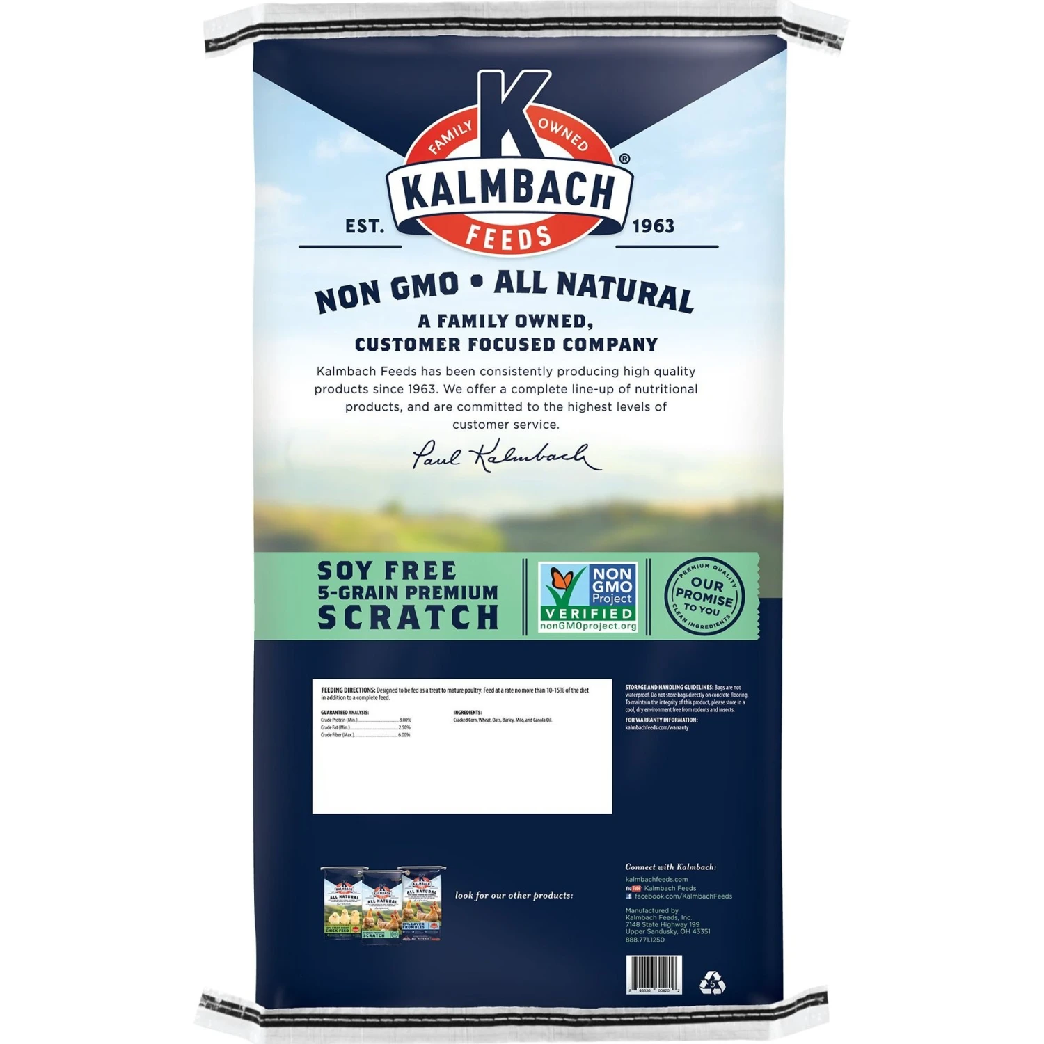 Kalmbach Feeds All Natural Non-GMO, Soy Free 5 Grain Premium Scratch Chicken Feed 2 Kalmbach Feeds All Natural Non-GMO, Soy Free 5 Grain Premium Scratch Chicken Feed - Image 2
