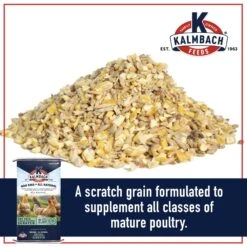 Kalmbach Feeds All Natural Non-GMO, Soy Free 5 Grain Premium Scratch Chicken Feed 9 Kalmbach Feeds All Natural Non-GMO, Soy Free 5 Grain Premium Scratch Chicken Feed -Meadow Farm 200002 PT2. AC SS1800 V1665439249