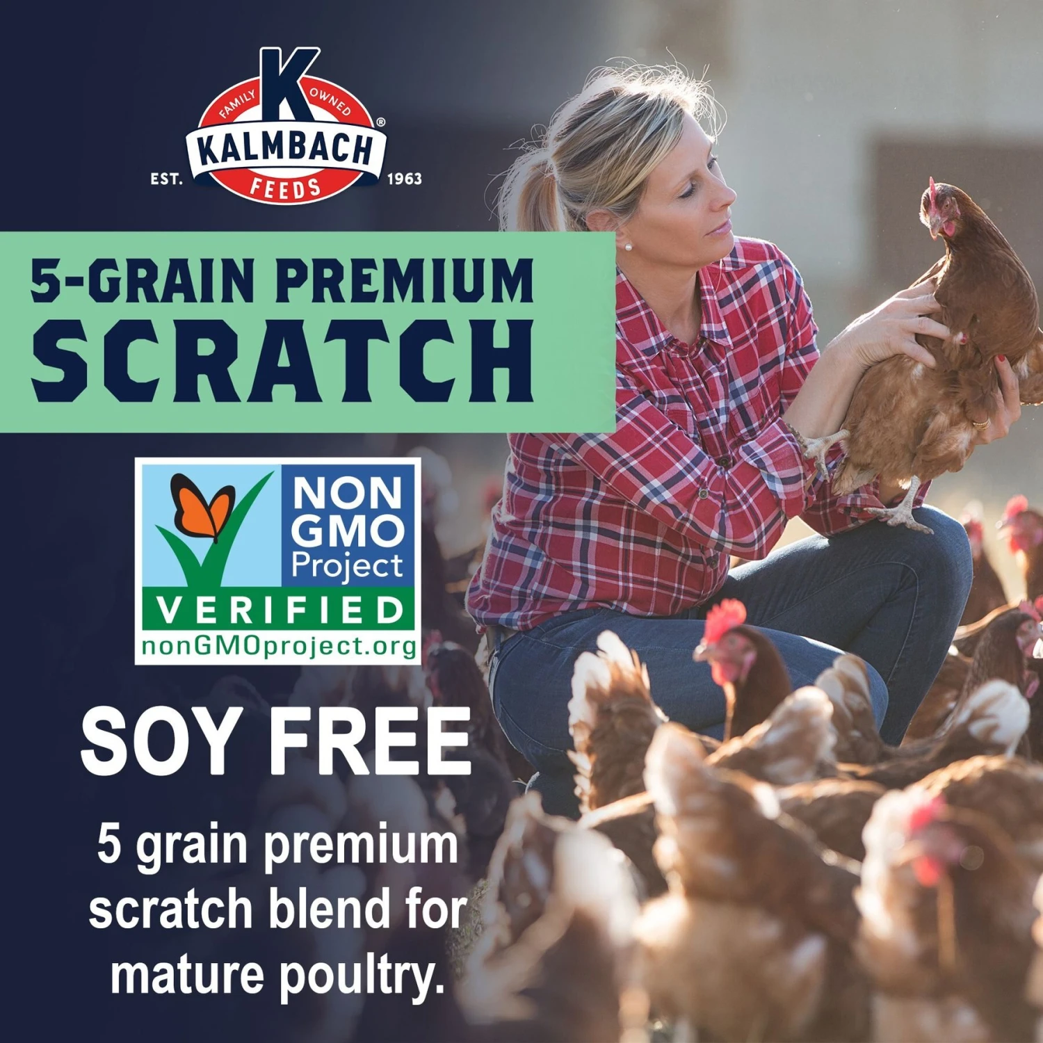 Kalmbach Feeds All Natural Non-GMO, Soy Free 5 Grain Premium Scratch Chicken Feed 5 Kalmbach Feeds All Natural Non-GMO, Soy Free 5 Grain Premium Scratch Chicken Feed - Image 5