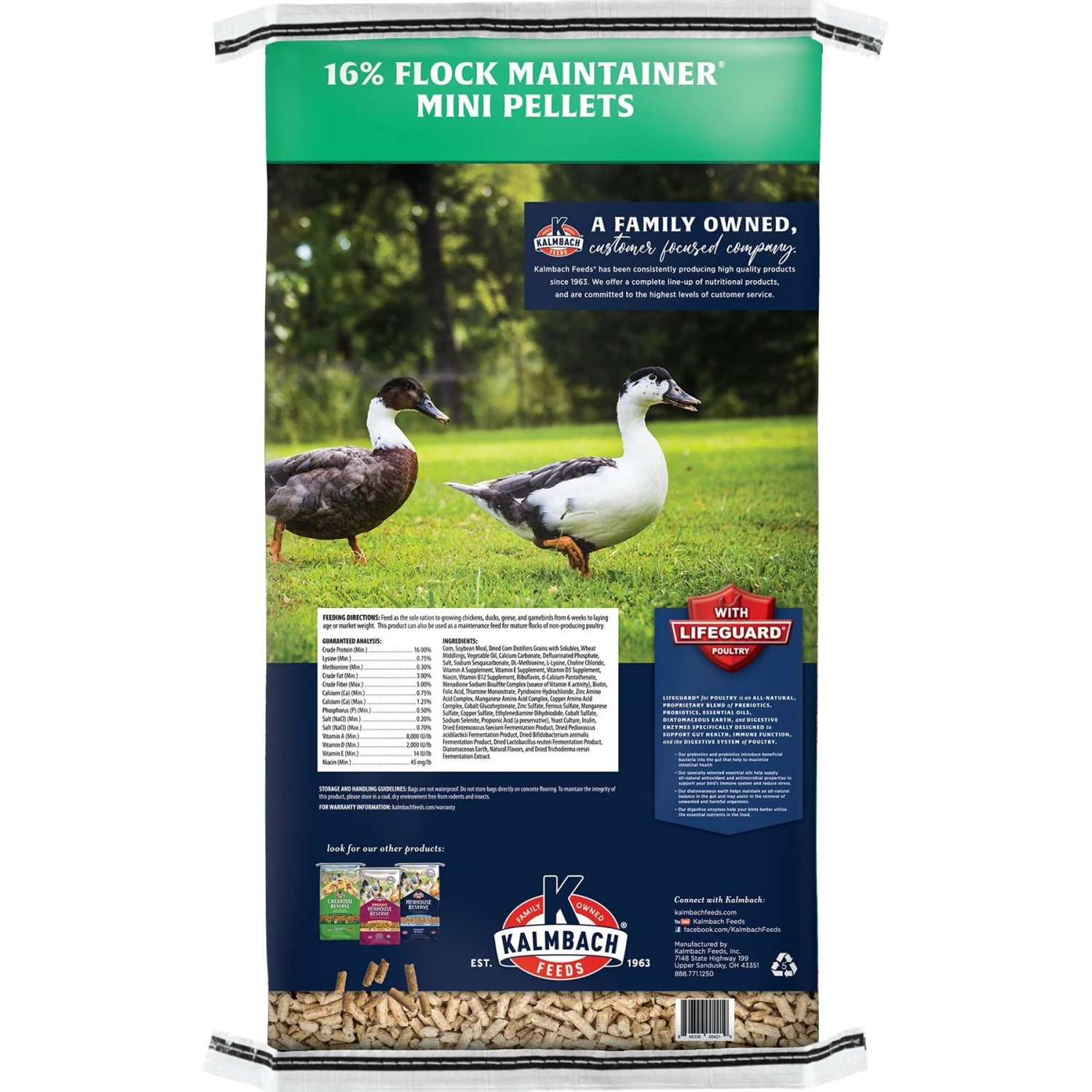 Kalmbach Feeds All Natural 16% Protein Flock Maintainer Pellet Poultry Feed 3 Kalmbach Feeds All Natural 16% Protein Flock Maintainer Pellet Poultry Feed - Image 3