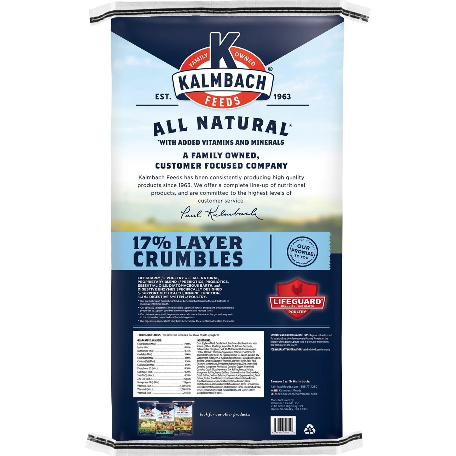 Kalmbach Feeds All Natural 17% Protein Layer Crumbles Chicken Feed 3 Kalmbach Feeds All Natural 17% Protein Layer Crumbles Chicken Feed - Image 3