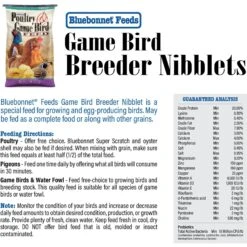 Bluebonnet Feeds Game Bird Breeder 20% Protein Nibblet Bird Food -Meadow Farm 205357 PT3. AC SS1800 V1682096624