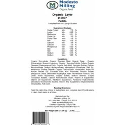 Modesto Milling Organic 17% Protein Layer Pellets Chicken Feed 8 Modesto Milling Organic 17% Protein Layer Pellets Chicken Feed -Meadow Farm 209308 PT4. AC SS1800 V1598651203