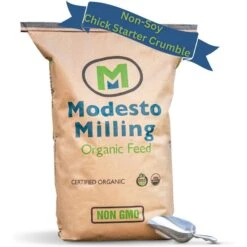 Modesto Milling Organic Non-Soy 22% Protein Chick Starter & Grower Crumbles Chicken Feed