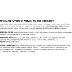 UltraCruz Natural Livestock Fly & Tick Spray 7 UltraCruz Natural Livestock Fly & Tick Spray -Meadow Farm 211307 PT8. AC SS1800 V1679517353