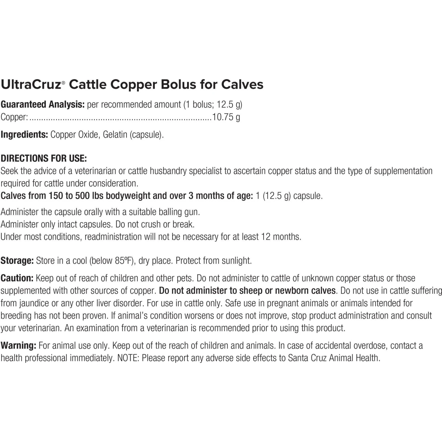 UltraCruz Copper Bolus Calf Supplement 2 UltraCruz Copper Bolus Calf Supplement - Image 2