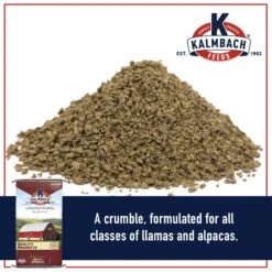 Kalmbach Feeds Concentrate Crumbles Llama & Alpaca Food, 50-lb Bag -Meadow Farm 218109 PT2. AC SS1800 V1665439104