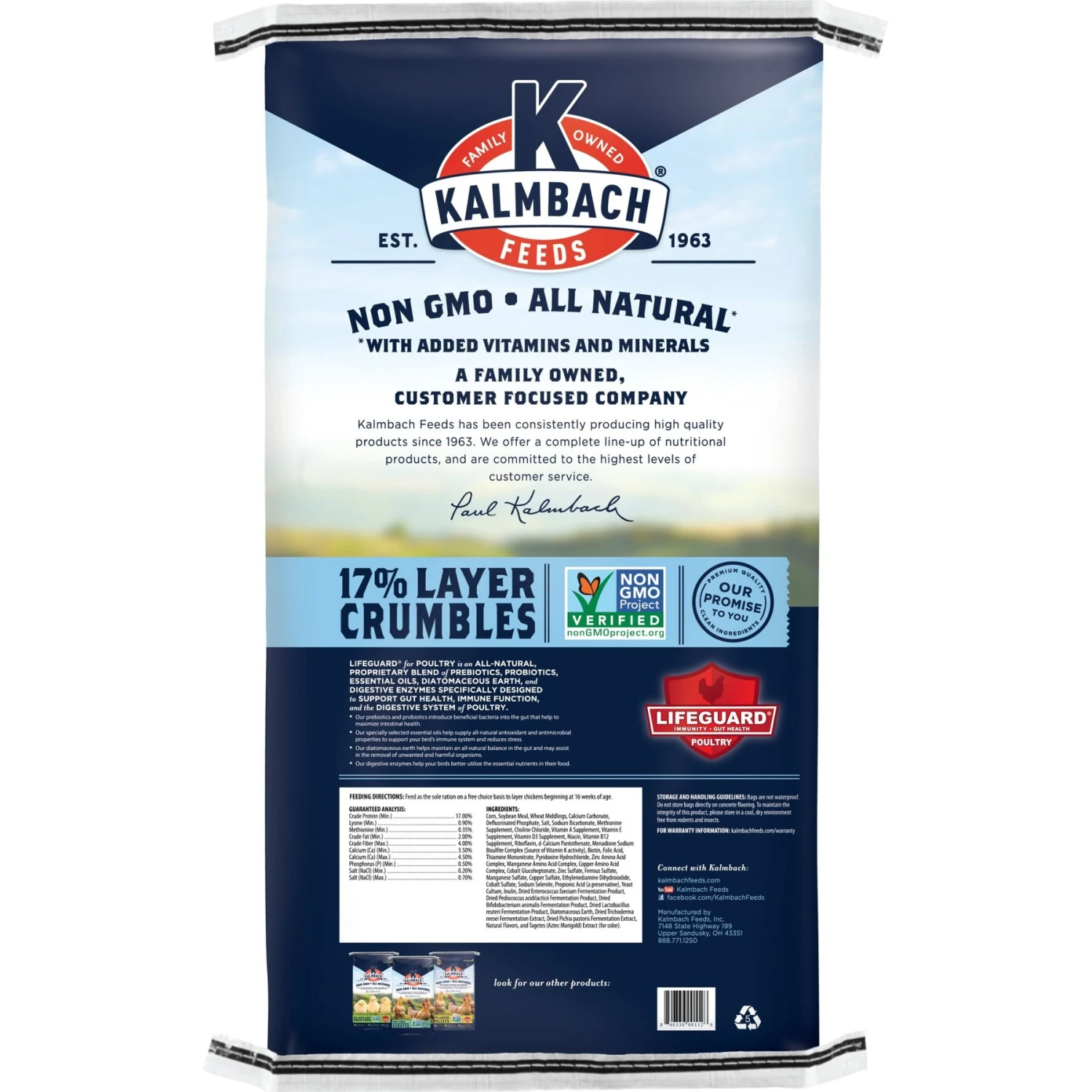 Kalmbach Feeds All Natural Non-GMO 17% Protein Layer Crumbles Chicken Feed, 50-lb Bag 2 Kalmbach Feeds All Natural Non-GMO 17% Protein Layer Crumbles Chicken Feed, 50-lb Bag - Image 2