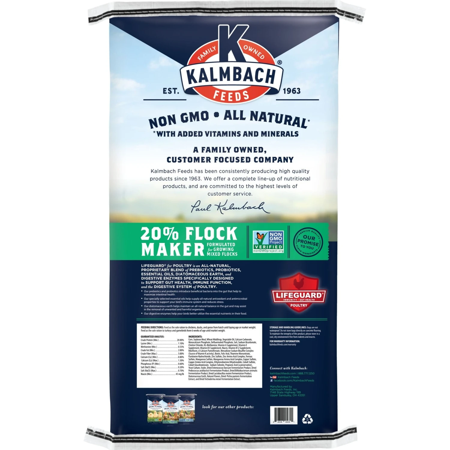 Kalmbach Feeds All Natural Non-GMO 20% Protein Flock Maker Crumbles Chicken Feed 2 Kalmbach Feeds All Natural Non-GMO 20% Protein Flock Maker Crumbles Chicken Feed - Image 2