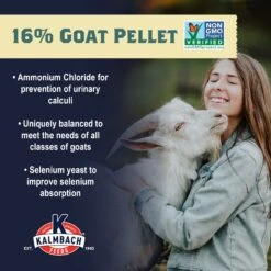 Kalmbach Feeds 16% Non-GMO Pelleted Goat Feed, 50-lb Bag -Meadow Farm 218153 PT3. AC SS1800 V1665438259