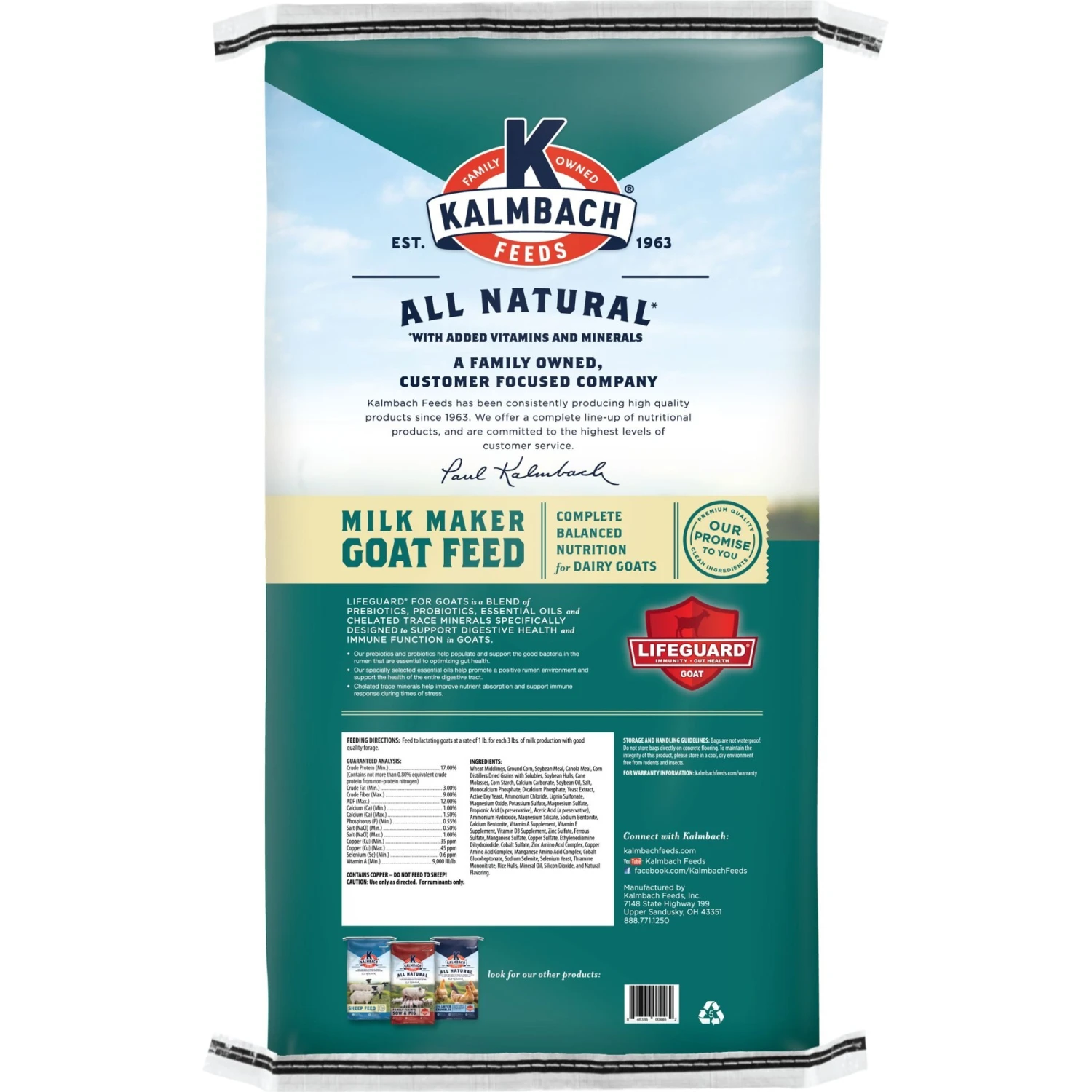 Kalmbach Feeds Milk Maker Goat Feed, 50-lb Bag 2 Kalmbach Feeds Milk Maker Goat Feed, 50-lb Bag - Image 2