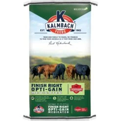 Kalmbach Feeds Finish Right Opti-Gain Growing & Finishing Cattle Feed, 50-lb Bag
