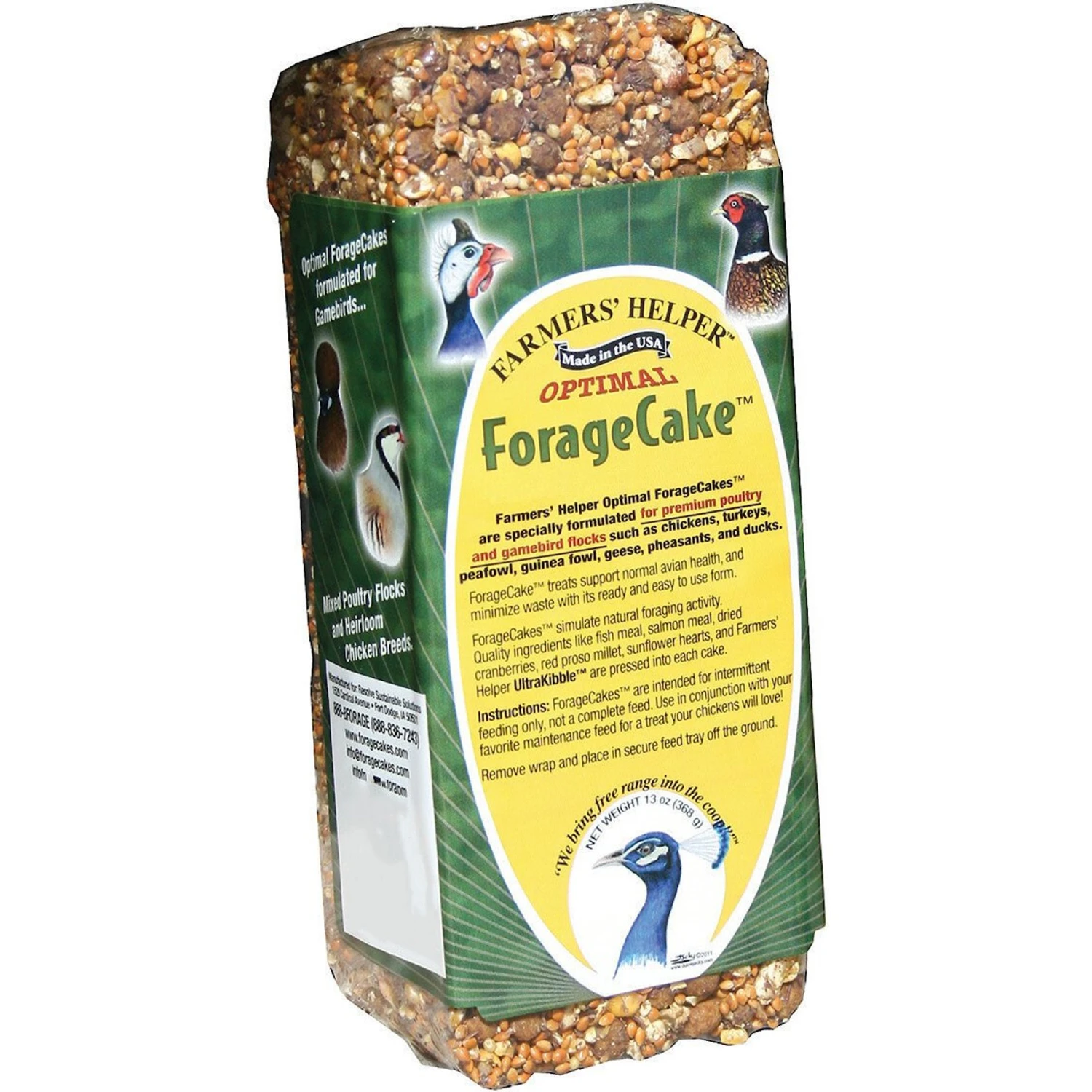 Farmers' Helper Optimal ForageCake Poultry Treat 1 Farmers' Helper Optimal ForageCake Poultry Treat