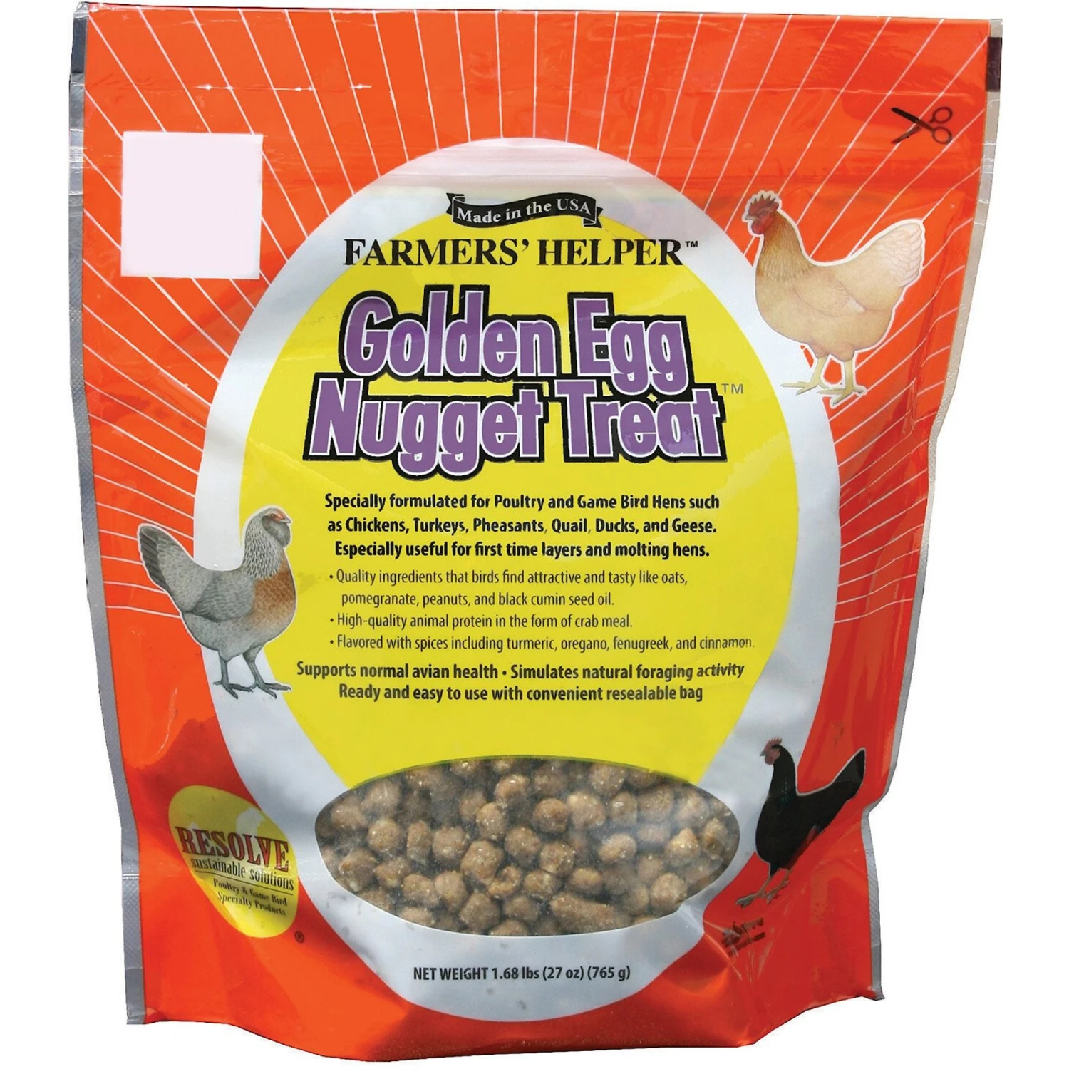 Farmers' Helper Golden Egg Nugget Poultry Treats, 1.68-lb Bag 1 Farmers' Helper Golden Egg Nugget Poultry Treats, 1.68-lb Bag