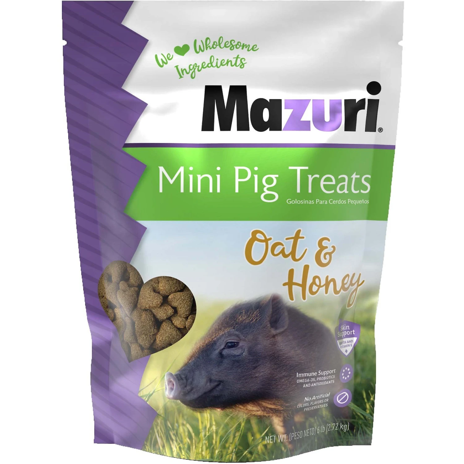 Mazuri Oat & Honey Mini Pig Treats, 6-lb Bag 1 Mazuri Oat & Honey Mini Pig Treats, 6-lb Bag