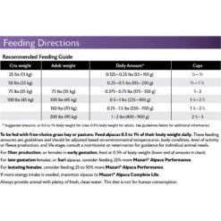 Mazuri Alpaca Performance Alpaca Food, 40-lb Bag -Meadow Farm 222276 PT7. AC SS1800 V1619206024