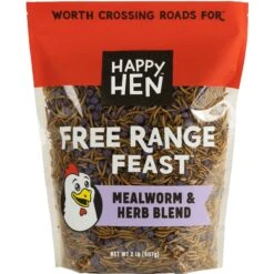 Happy Hen Treats Free Range Feast Mealworm & Herb Blend Chicken Treats