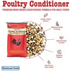 Bluebonnet Feeds Poultry Conditioner 14% Protein Premium Formula Grain Bird Food 11 Bluebonnet Feeds Poultry Conditioner 14% Protein Premium Formula Grain Bird Food -Meadow Farm 225316 PT2. AC SS1800 V1682096626