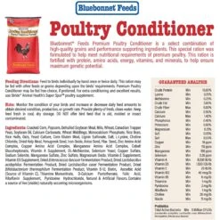 Bluebonnet Feeds Poultry Conditioner 14% Protein Premium Formula Grain Bird Food 12 Bluebonnet Feeds Poultry Conditioner 14% Protein Premium Formula Grain Bird Food -Meadow Farm 225316 PT3. AC SS1800 V1682096520