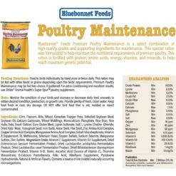 Bluebonnet Feeds Poultry Maintenance 14% Protein Premium Formula Grain Bird Food -Meadow Farm 225318 PT3. AC SS1800 V1682096567
