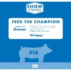 Show String Show Feed Grower 18% Pig Food, 50-lb Bag -Meadow Farm 235255 PT3. AC SS1800 V1590604258