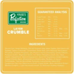 Kruse's Perfection Brand Poultry 17% Protein Layer Crumble Chicken Feed -Meadow Farm 235297 PT4. AC SS1800 V1590604918