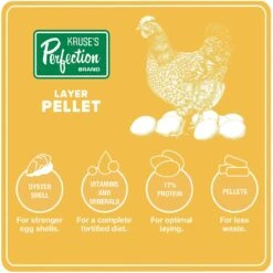 Kruse's Perfection Brand Poultry Layer Pellet Chicken Feed -Meadow Farm 235301 PT3. AC SS1800 V1590604887
