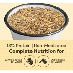 Scratch And Peck Feeds Naturally Free Organic Layer 18% Protein Grain Poultry Feed -Meadow Farm 239982 PT4. AC SS1800 V1665670099