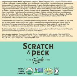 Scratch And Peck Feeds Naturally Free Organic Layer 18% Protein Grain Poultry Feed -Meadow Farm 239982 PT6. AC SS1800 V1665780503