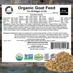 Scratch And Peck Feeds Organic Goat Feed, 40-lb Bag -Meadow Farm 239984 PT8. AC SS1800 V1665780260