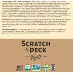 Scratch And Peck Feeds Organic Sheep Feed, 40-lb Bag -Meadow Farm 239986 PT6. AC SS1800 V1665781470