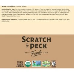 Scratch And Peck Feeds Organic Whole Wheat Poultry Treats, 40-lb Bag 15 Scratch And Peck Feeds Organic Whole Wheat Poultry Treats, 40-lb Bag -Meadow Farm 239988 PT6. AC SS1800 V1665669447