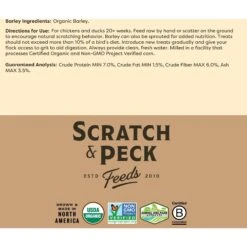Scratch And Peck Feeds Organic Whole Barley Poultry Treats, 40-lb Bag -Meadow Farm 239992 PT6. AC SS1800 V1665670097